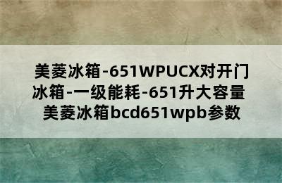 美菱冰箱-651WPUCX对开门冰箱-一级能耗-651升大容量 美菱冰箱bcd651wpb参数